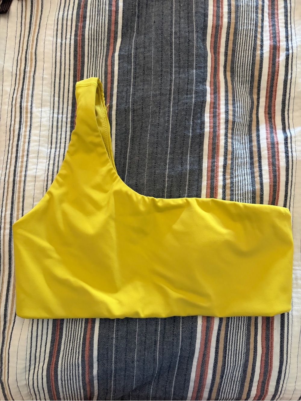 Target Yellow One-Shoulder Sports Bra